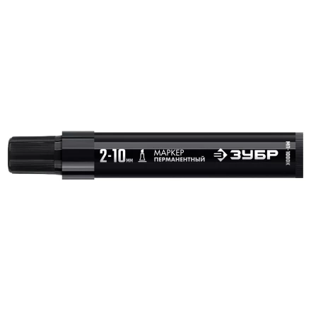 ЗУБР МП-1000К чёрный, 2-10 мм, клиновидный перманентный маркер (06333-2) купить в Перми