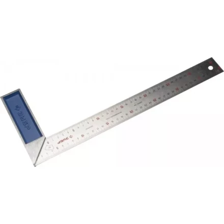 Угольник ЗУБР &quot;ЭКСПЕРТ&quot; столярный, гравированная шкала, алюминиевая рукоятка, нержавеющее полотно 37мм, 400мм 34393-40 купить в Перми