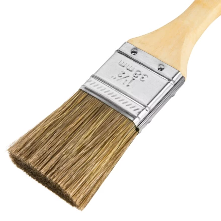 Кисть плоская &quot;Евро&quot; 1.5&quot;, смешанная щетина, деревянная ручка MTX 83078 купить в Перми