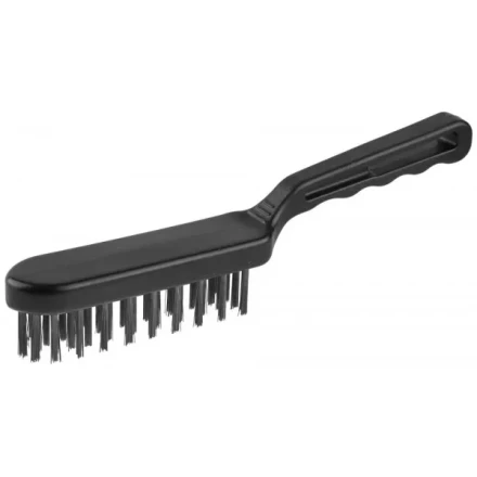 Щетка ЗУБР &quot;ЭКСПЕРТ&quot; проволочная стальная большая с пластмассовой ручкой, 4 ряда 35011-4_z01 купить в Перми