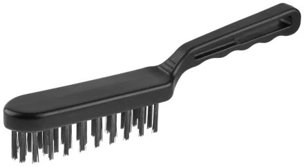 Щетка ЗУБР &quot;ЭКСПЕРТ&quot; проволочная стальная большая с пластмассовой ручкой, 4 ряда 35011-4_z01 купить в Перми