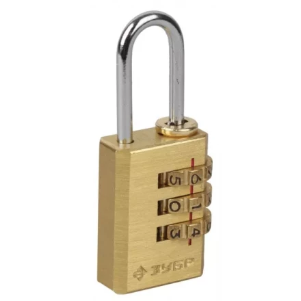 Замок ЗУБР &quot;ЭКСПЕРТ&quot; навесной мини, кодовый, 3 диска 37118-1_z01 купить в Перми