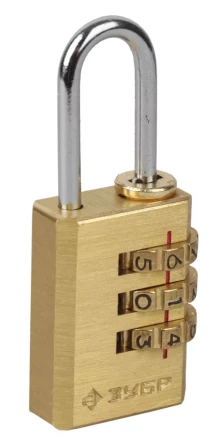 Замок ЗУБР &quot;ЭКСПЕРТ&quot; навесной мини, кодовый, 3 диска 37118-1_z01 купить в Перми