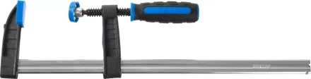 Струбцина ЗУБР &quot;ПРОФЕССИОНАЛ&quot;, тип &quot;F&quot;, двухкомпонентная ручка, стальная закаленная рейка, 50х250мм 32155-050-250 купить в Перми