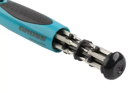 Отвертка реверсивная. Механизм SmartPush mini  11 шт, CrMo Gross 11609 купить в Перми