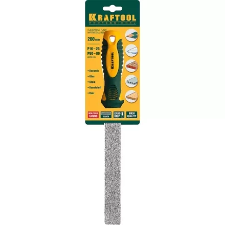 Напильник KRAFTOOL плоский с покрытием из карбида вольфрама, 200мм 16080-20_z01 купить в Перми