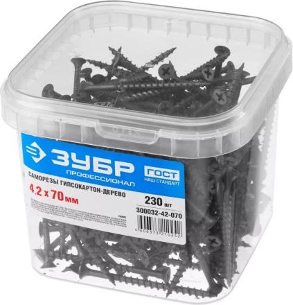 Саморезы ЗУБР СГД 16 х 3.5 мм фосфатированное покрытие 2300 шт Профессионал 4-300032-35-016 купить в Перми