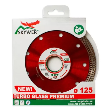 Диск алмазный по бетону TURBO GLASS PREMIUM SKYWER 115*1,2*10*22,23 mm купить в Перми