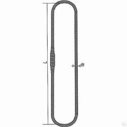 Строп канатный кольцевой СКК 25 т L=4.5 м  заплет на станке