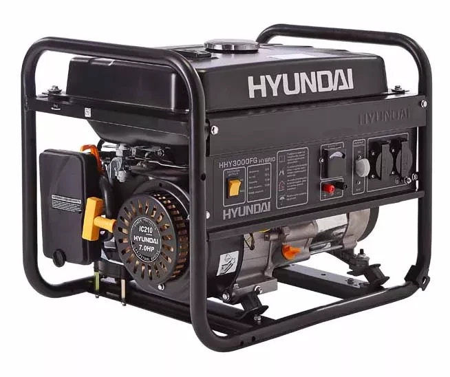 Бензогенератор газовый Hyundai HHY3000FG + колеса hourmeter LPG kit купить в Перми
