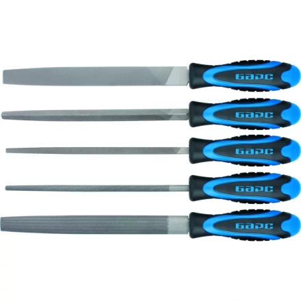 Набор напильников 200 мм 5 шт двухкомпонентная рукоятка БАРС 15854 купить в Перми