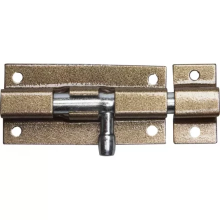 Задвижка накладная для окон и мебели &quot;ШП-60 КМЦ&quot;, цвет коричневый металлик/цинк, 60мм 37753-60 купить в Перми