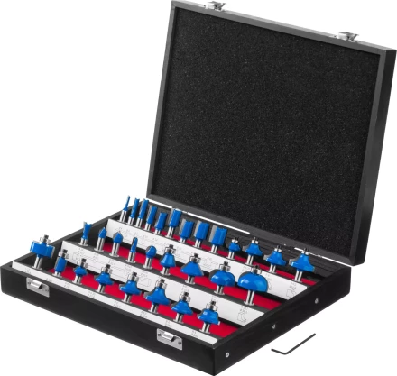 ЗУБР 30 шт, набор профильных фрез по дереву, Профессионал (28796-H30) купить в Перми