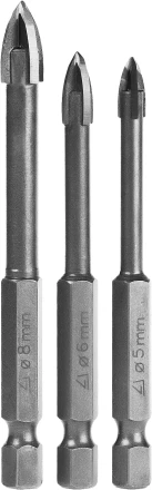 Набор: Сверла по керамике и стеклу, d=5-6-8 мм, STAYER &quot;PROFI&quot; 2985-Н3 2985-H3_z01 купить в Перми