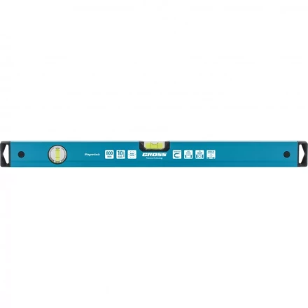 Уровень алюминиевый 800 мм магнит 2 глазка Magnetisch Gross 33712 купить в Перми