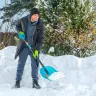 Лопата для уборки снега поликарбонат Palisad 61691, 340х385х1340 мм, алюминиевый черенок, LUXE купить в Перми