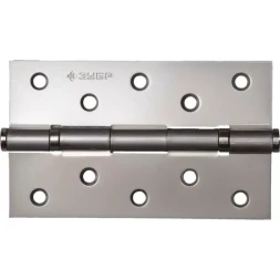 Петля универсальная ЗУБР "ЭКСПЕРТ", 2 подшипника, цвет мат. никель (PN), с крепежом, 125х75х2,5мм, 2 шт 37601-125-4