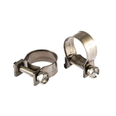 Хомуты металлические MINI 16-18 мм ширина 9 мм винтовой W4 2 шт Сибртех 475063 купить в Перми