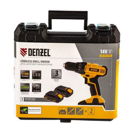 Дрель-шуруповерт аккумуляторная CDL-IB-14-02 Denzel 26112 купить в Перми