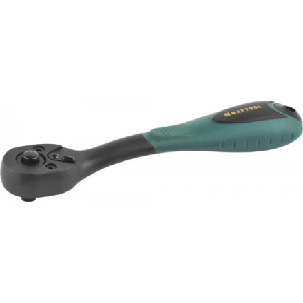 Трещотка для торцовых головок KRAFTOOL &quot;EXPERT&quot;, Сr-V сталь, 72 зубца, пластиковое покрытие, 1/4&quot; 27796-1/4_z02 купить в Перми