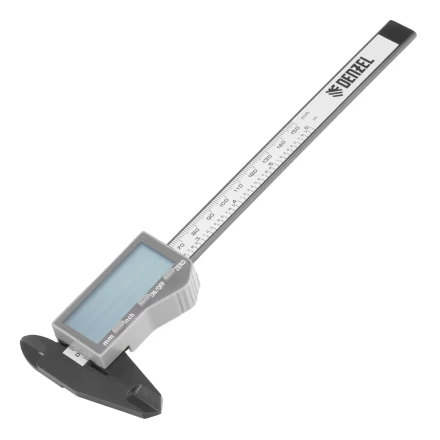 Штангенциркуль 150 мм, полиамидный корпус, электронный, большой дисплей, с глубиномером// Denzel 31600 купить в Перми