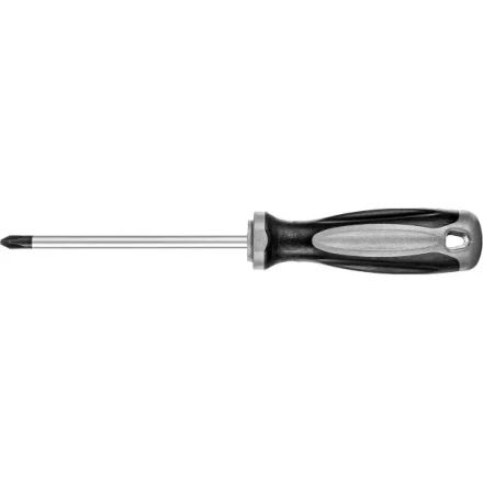 Отвертка MIRAX 25096-2-10, закаленный стержень, двухкомпонентная рукоятка, PH2x100мм 25096-2-10 купить в Перми