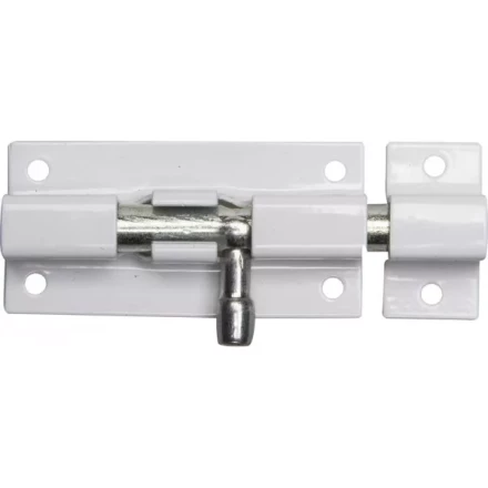 Задвижка накладная для окон и мебели &quot;ШП-60 БЦ&quot;, цвет белый/цинк, 60мм 37751-60 купить в Перми