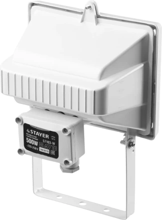Прожектор STAYER &quot;MASTER&quot; MAXLight галогенный, с дугой крепления под установку, белый, 500Вт 57103-W купить в Перми
