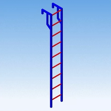 Лестница навесная алюминиевая для полувагонов УСЦ ЛНАп-1,5 купить в Перми
