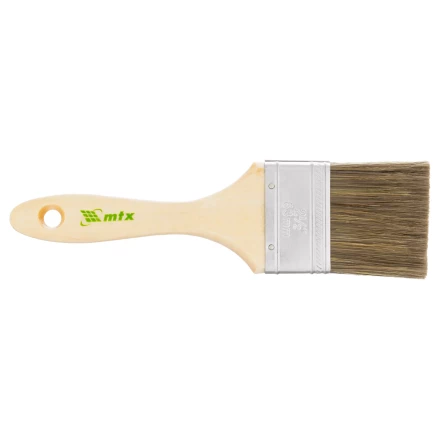 Кисть плоская &quot;Евро&quot; 2.5&quot;, смешанная щетина, деревянная ручка MTX 83080 купить в Перми