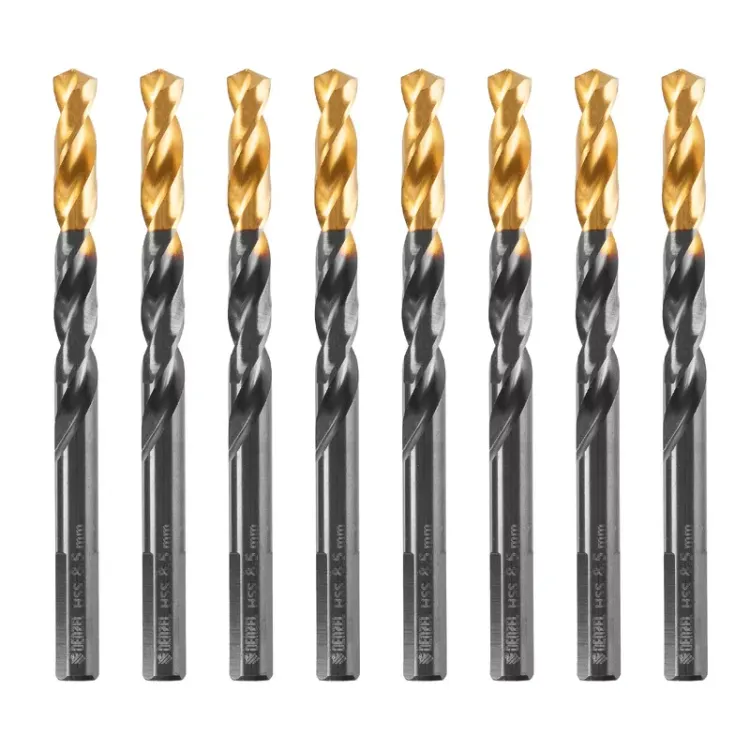 Сверло по металлу, 8,5 мм, HSS-Tin, Golden Tip, 8 шт. Denzel 717220 купить в Перми