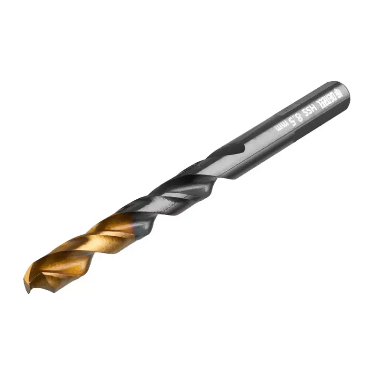 Сверло по металлу, 8,5 мм, HSS-Tin, Golden Tip, 8 шт. Denzel 717220 купить в Перми