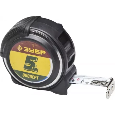 Рулетка ЗУБР &quot;ЭКСПЕРТ&quot; &quot;АНТЕЙ&quot;, металлический обрезиненный корпус, полотно с нейлоновым напылением, 5мх19мм 34053-05-19 купить в Перми