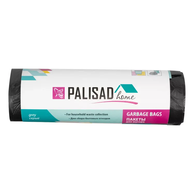 Пакеты для мусора Palisad 120 л x 10 шт. серые, Home 927135 купить в Перми