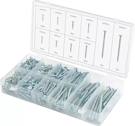 Набор саморезов по дереву 750 предм ШУРУПЬ 48160 купить в Перми