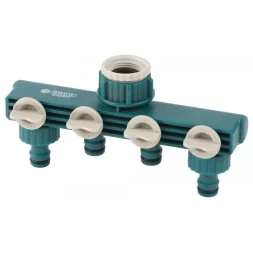 Распределитель четырехканальный (резьба внешняя-соединитель), RACO "Original" 4250-55257C, 3/4"x1" 4250-55257C
