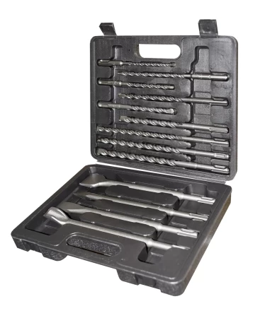 Набор SDS+ буры пики зубила 13 штук пластиковый кейс Энкор 11000 купить в Перми