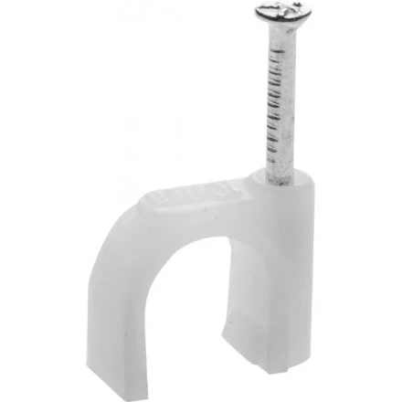 Скоба-держатель для круглого кабеля, с оцинкованным гвоздем, 14 мм, 50 шт, STAYER Master 4510-14 4510-14 купить в Перми