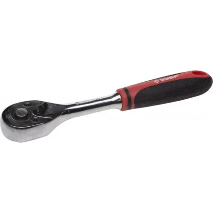 Трещотка для торцовых головок ЗУБР &quot;МАСТЕР&quot;, Сr-V сталь, 72 зубца, 3/8&quot; 27736-3/8 купить в Перми