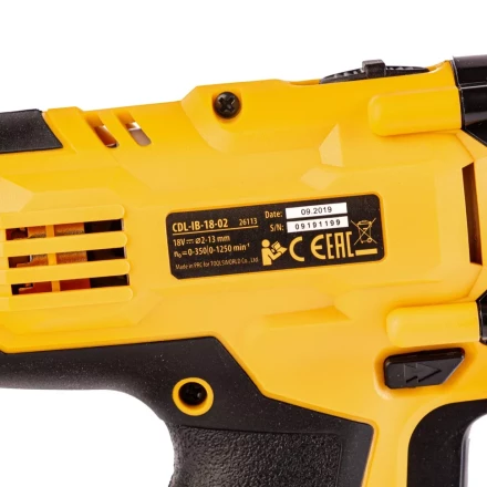 Дрель-шуруповерт аккумуляторная CDL-IB-18-02 Denzel 26113 купить в Перми