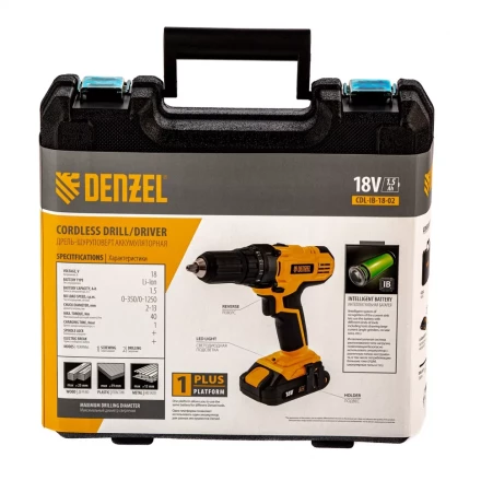 Дрель-шуруповерт аккумуляторная CDL-IB-18-02 Denzel 26113 купить в Перми