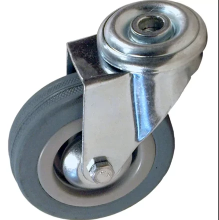 Аппаратное поворотное колесо под болт HITCH 75*20 резина серая SChg93 (SZ084850) купить в Перми