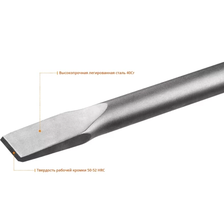 ЗУБР БУРАН, 35 х 400 мм, HEX 30, плоское зубило (29375-35-400) купить в Перми