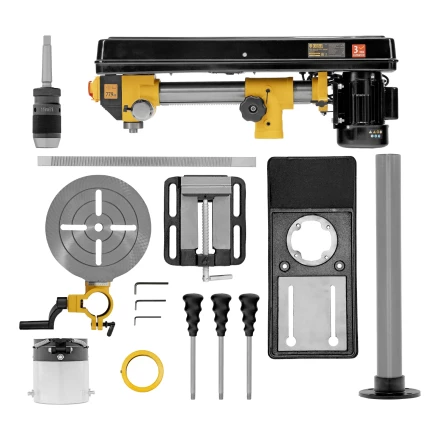 Станок сверлильный радиальный DDM-550R, 550 Вт, 16 мм, 12 ск., настольный// Denzel 95323 купить в Перми