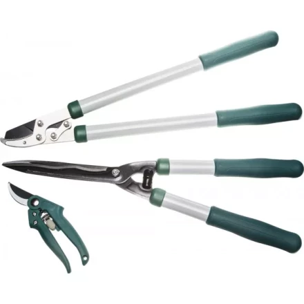 Набор RACO для ухода за деревьями и кустарниками: Сучкорез 540мм, кусторез 520мм, секатор 190мм 4212-59/103B купить в Перми