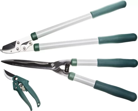 Набор RACO для ухода за деревьями и кустарниками: Сучкорез 540мм, кусторез 520мм, секатор 190мм 4212-59/103B купить в Перми