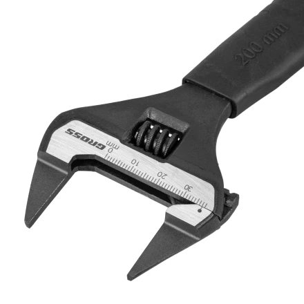 Ключ разводной, 200 мм Gross 15573, CrV, ультратонкие губки купить в Перми