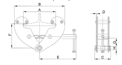 Захват балочный тип JT клипса г-п 2 тонн купить в Перми