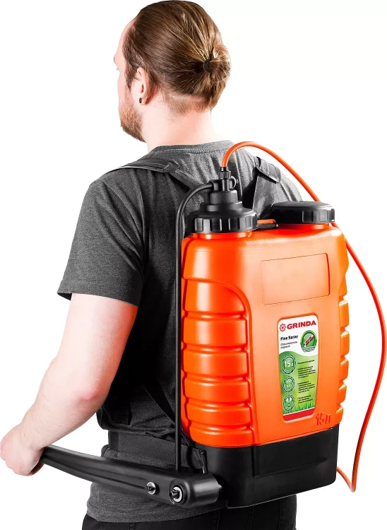 Опрыскиватель садовый GRINDA "Fine Spray", ранцевый, телескопический удлинитель, 15л 425216 купить в Перми