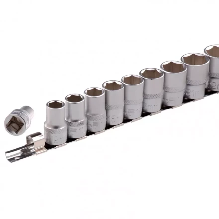 Набор торцевых головок 1/2 шестигранные CrV 10 шт 10-22 мм Stels 13600 купить в Перми